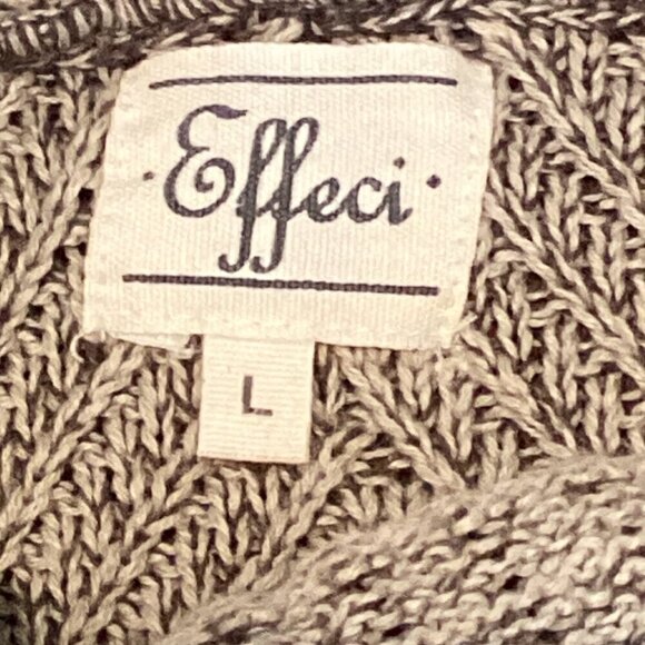 VTG Effeci Cowl Neck Knit Lightweight Tunic Sweater Sz L Beige #306C - Picture 7 of 9